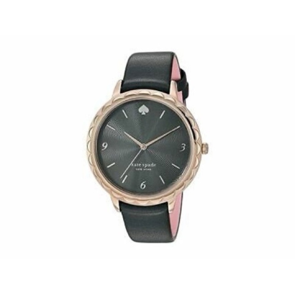 Kate Spade Green and Rose-Tone Leather Watch